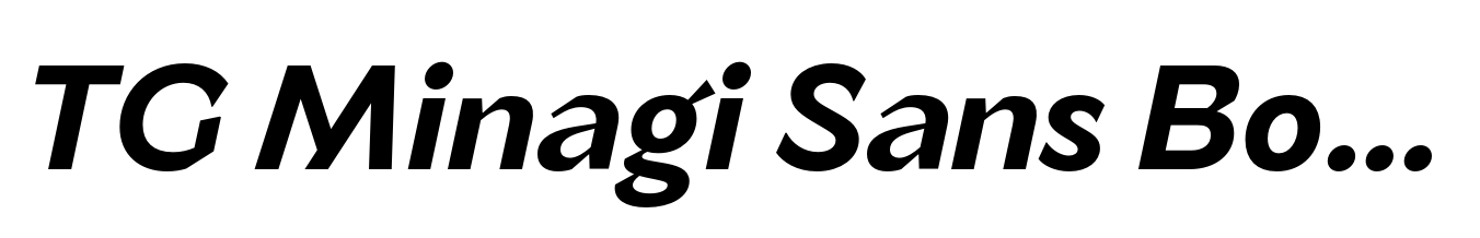 TG Minagi Sans Bold Oblique